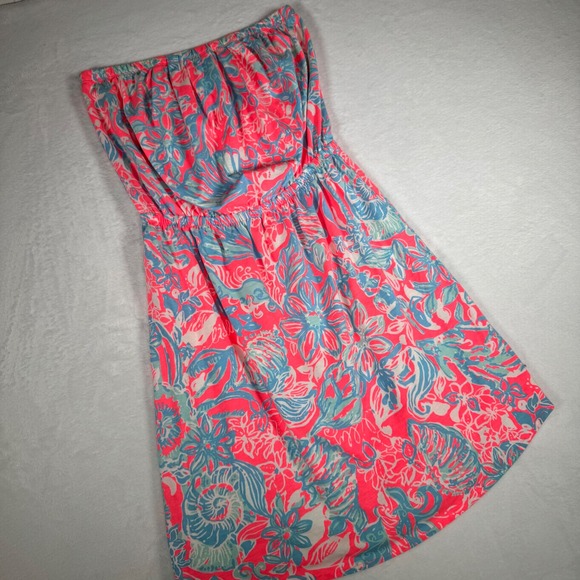 Lilly Pulitzer Dresses & Skirts - Lilly Pulitzer Windsor Strapless‎ Dress Summer Siren Print Mini Summer S